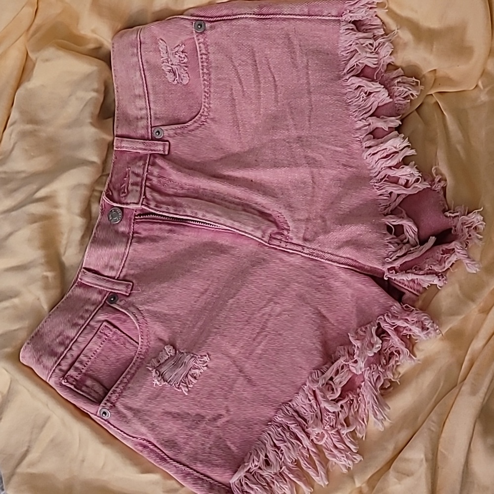 Simple Society Pink Jean Shorts